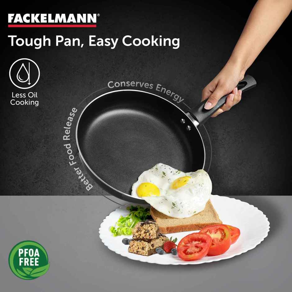 Fackelmann Quartz Nonstick Fry Pan 28cm All Stoves Anti-scratch | Dosa Pan | Fish Fry Pan | 1.7L