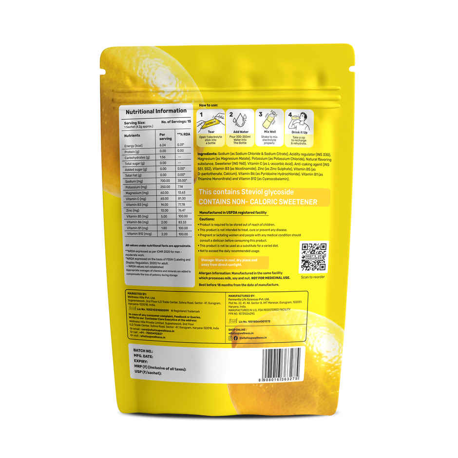 What's Up Wellness Daily Electrolytes For Everyday Hydration Punchy Lime Flavour