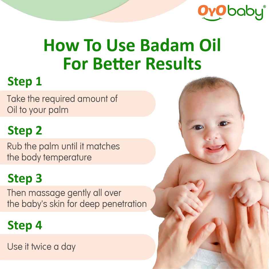 Oyo Baby Badam Rogan Hair Oil Sweet Almond Oil For Face Body Oil & Baby Massage Oil