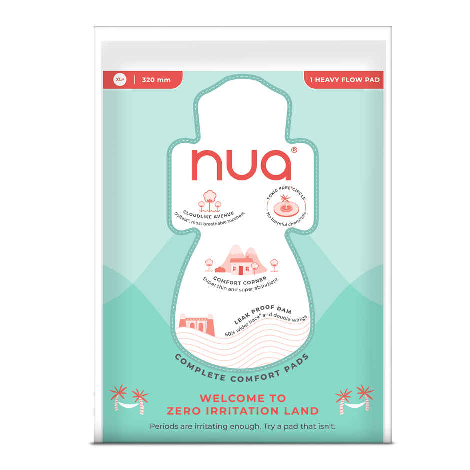Nua Complete Comfort Sanitary Pads for Heavy Flow | XL