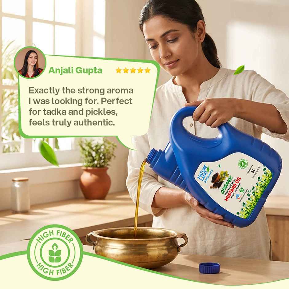 Natureland Organics Mustard (Sarson) Cold Pressed Oil | Kacchi Ghani