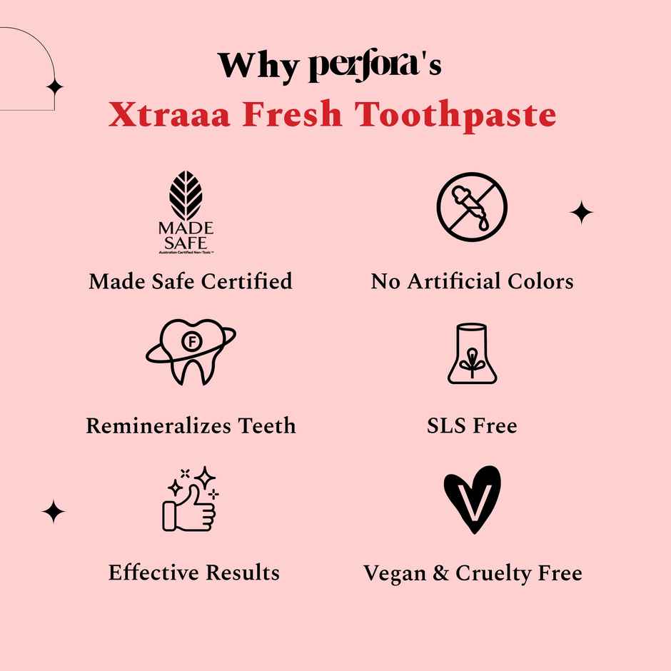 Perfora Xtraaa Fresh Toothpaste for Fresh Breath Combo