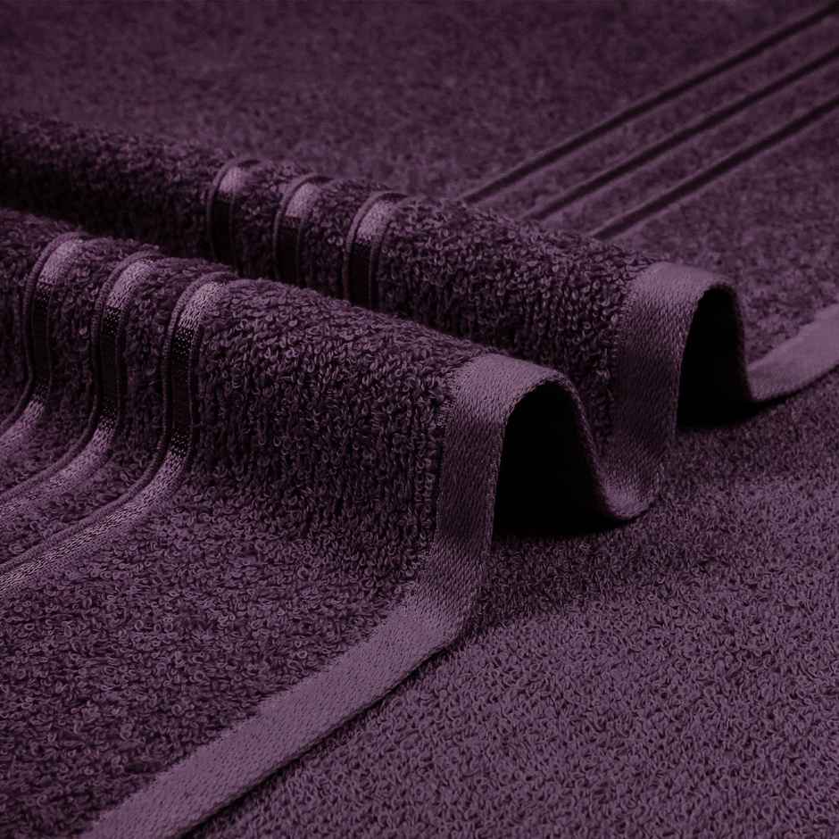 Mytrident Cotton Bath Towel | 400 GSM | Towels for Bath - Black Currant
