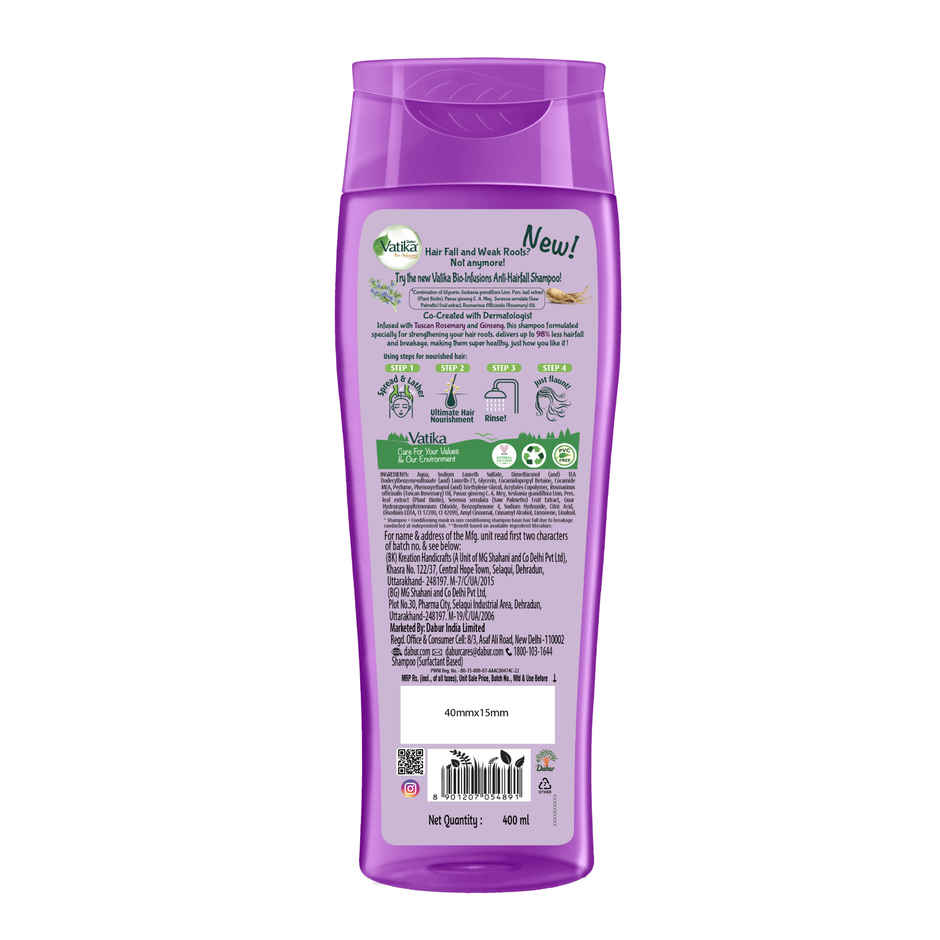 Dabur Vatika Bio Infusions Anti-hairfall Shampoo