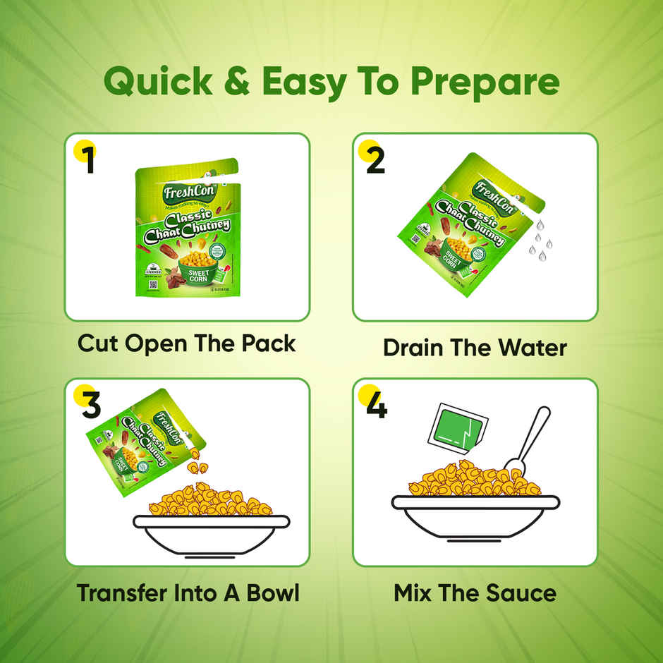 Freshcon Classic Chaat Chutney | Sweet Corn Kernels - Sauce Tastemaker
