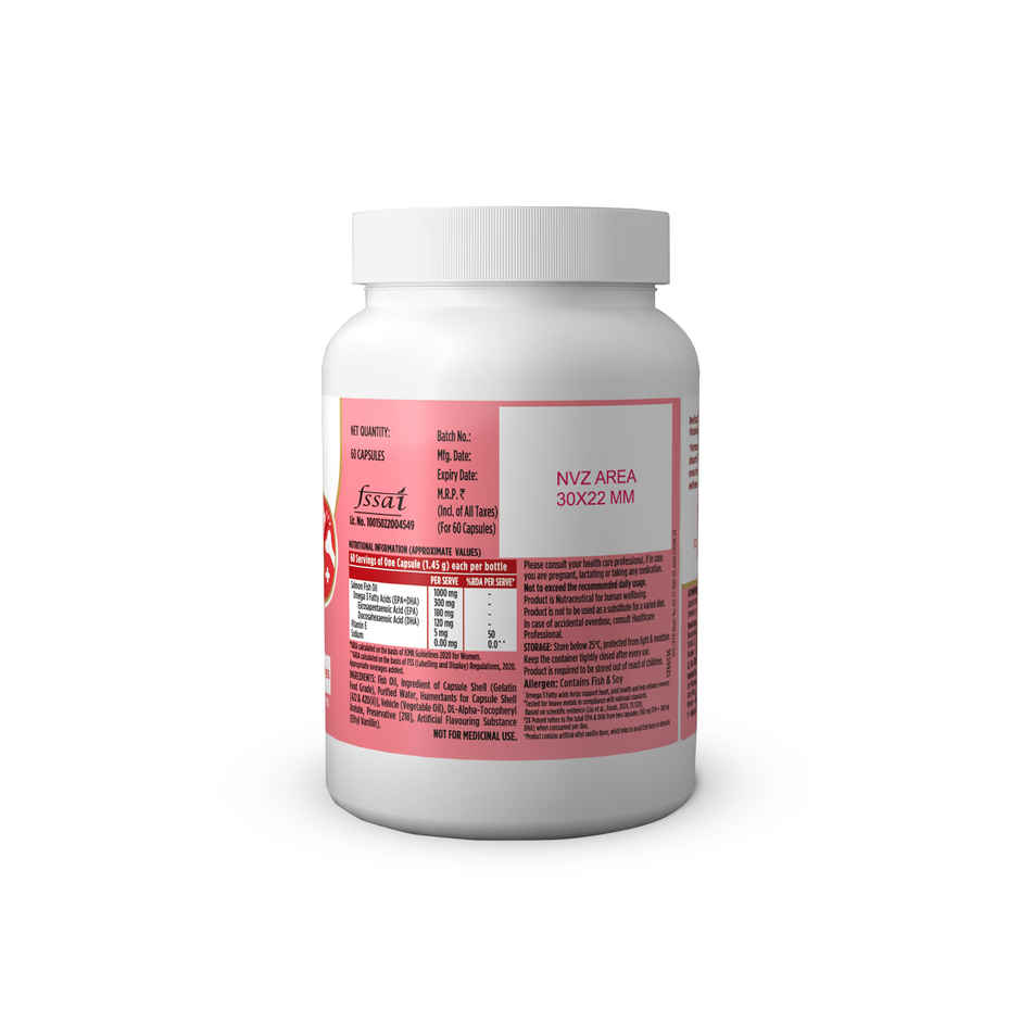 Revital Omega 3 Salmon Fish Oil | 1000mg | Triglyceride Form | Supports Heart & Joint Health