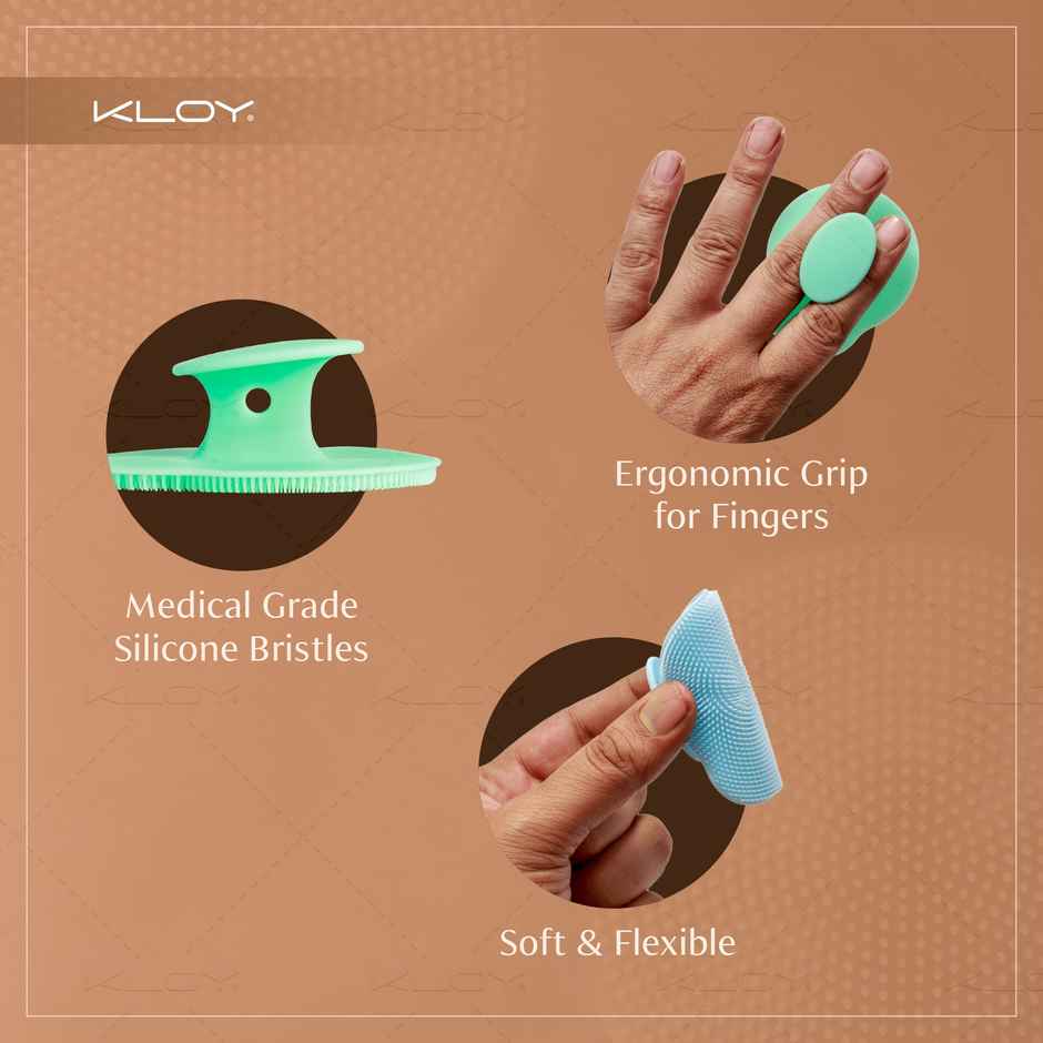 Silicone Face Cleansing Scrubber for Exfoliation, Massaging (Pack of 2)