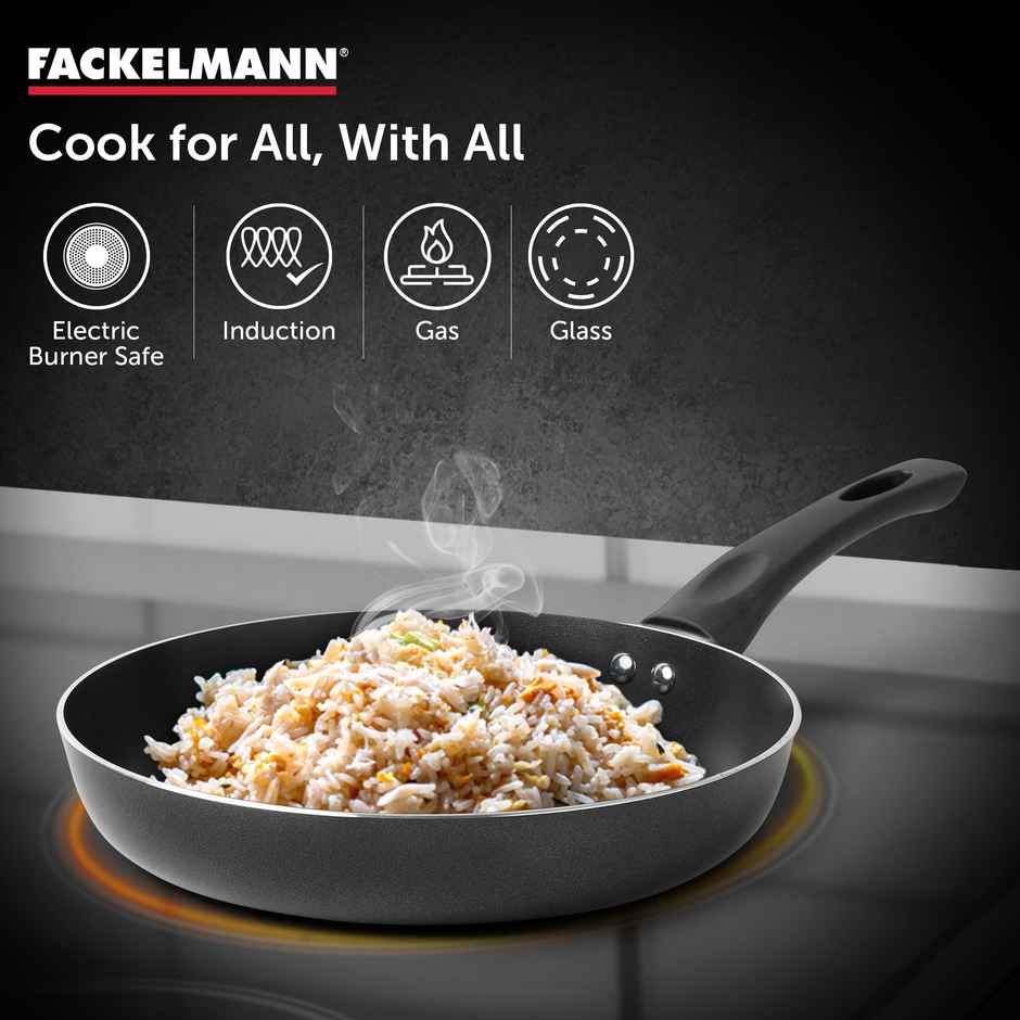 Fackelmann Quartz Nonstick Fry Pan 28cm All Stoves Anti-scratch | Dosa Pan | Fish Fry Pan | 1.7L