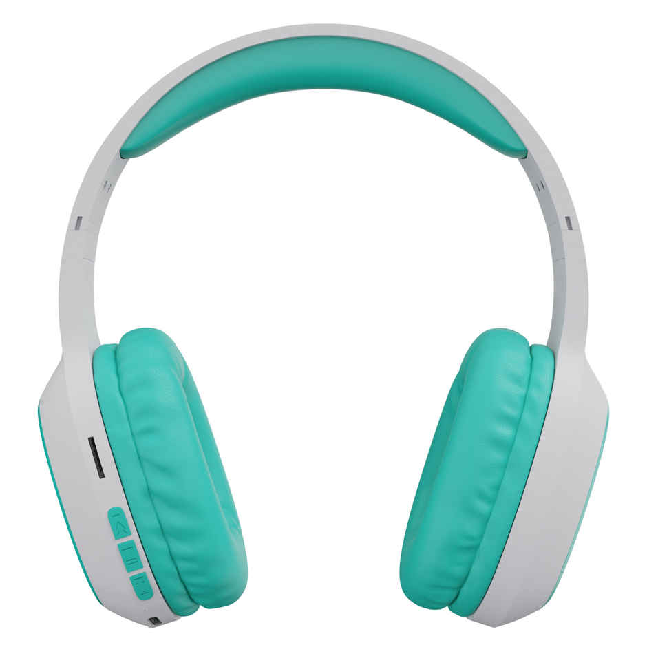 ZEBRONICS Thunder Bluetooth 5.3 Wireless Over Ear Headphones with 60H Backup, Gaming Mode, Dual Pairing, Enc, Aux, Micro Sd, Voice Assistant, Comfortable Earcups, Call Function - Sea Green