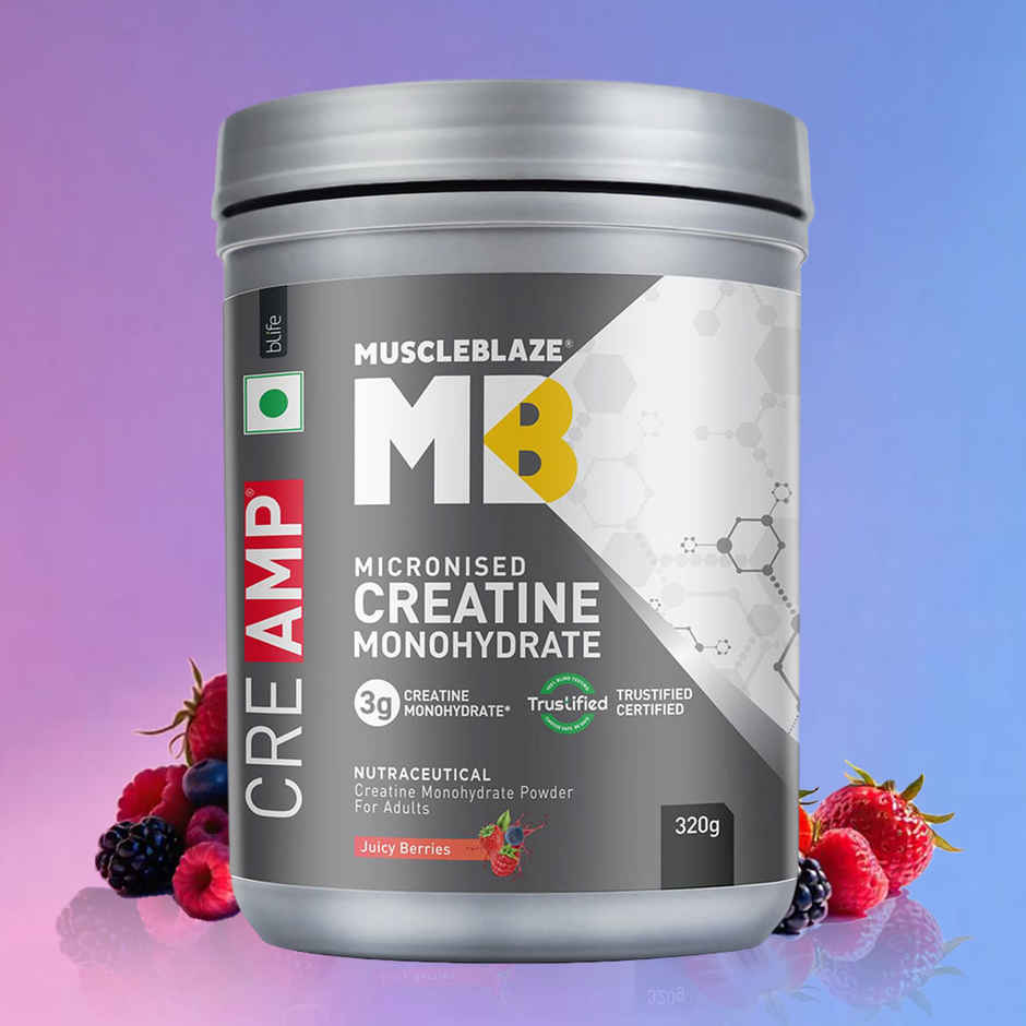 Muscleblaze Micronised Creatine Monohydrate Creamp Powder, Juicy Berries