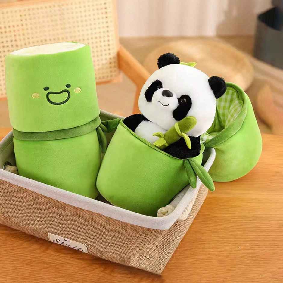 Kidology Cute Panda Plush with Bamboo| Kawaii Panda Stuffed Toys For Kids