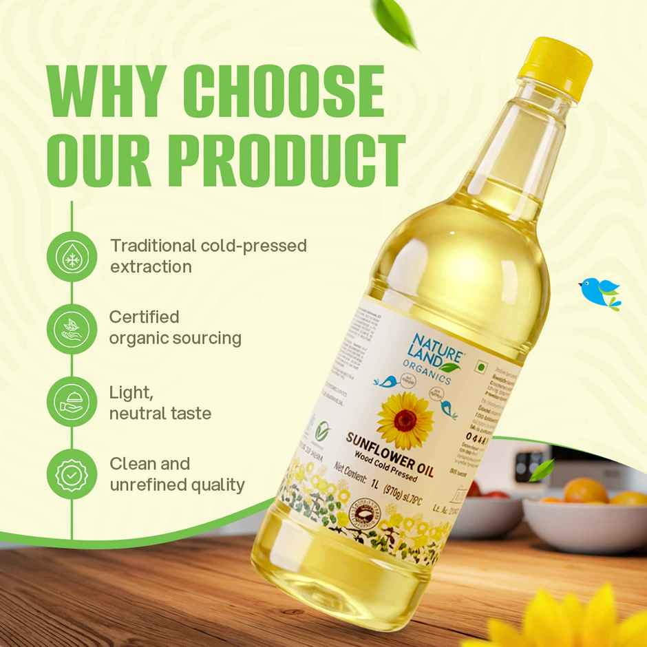 Natureland Organics Sunflower Cold Pressed Oil