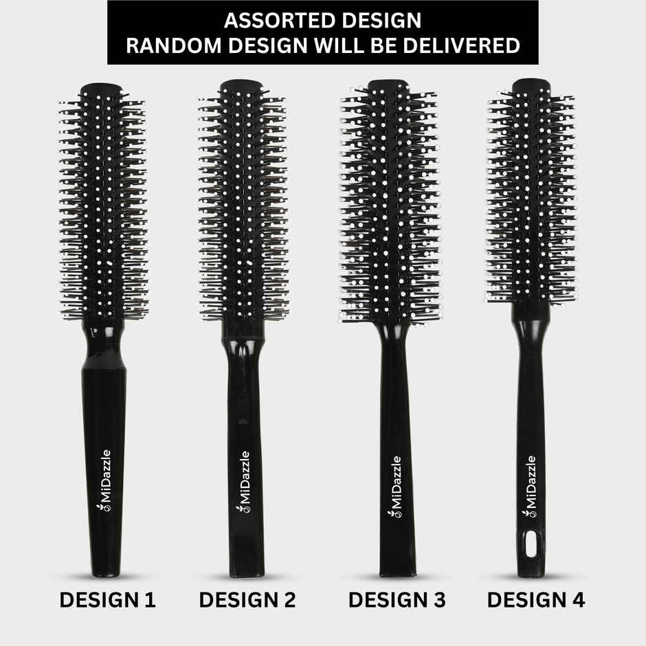 Midazzle Round Hair Brush for Blow Drying, Curling for Men and Women | Assorted