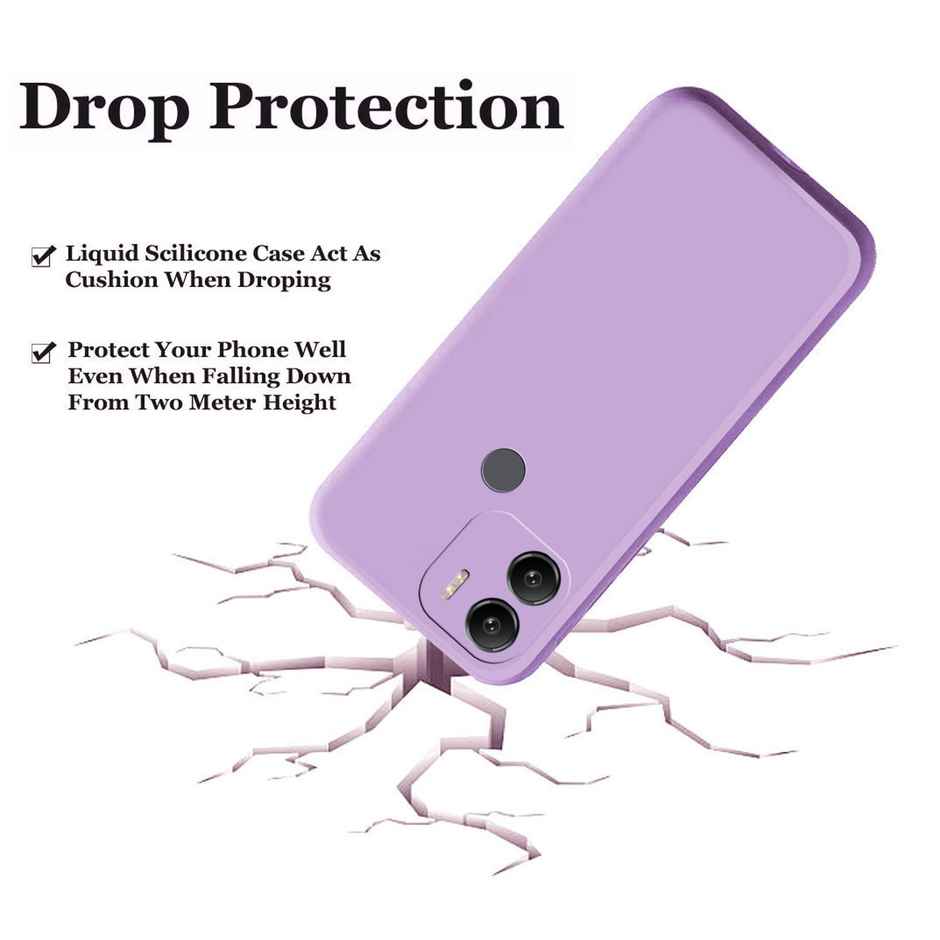 Artistque Case For Poco C51 Back Cover - Plain Liquid Silicone Cover