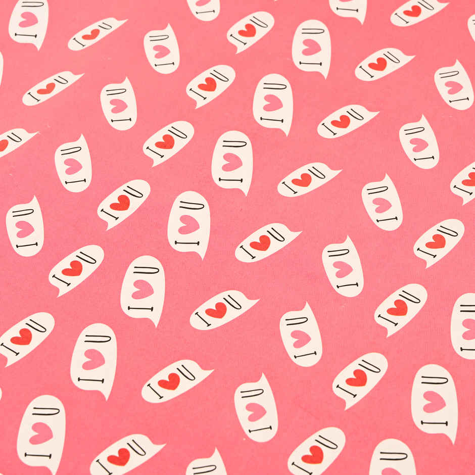 I Love You Gift Wrapping Paper | Pack of 2 | Mad Over Prints