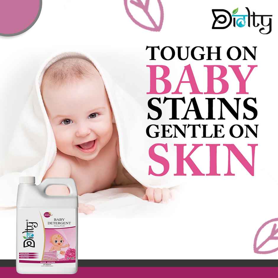 Diolty Baby Laundry Liquid Detergent Washing Liquid For Baby Clothes (Rose) 5 l