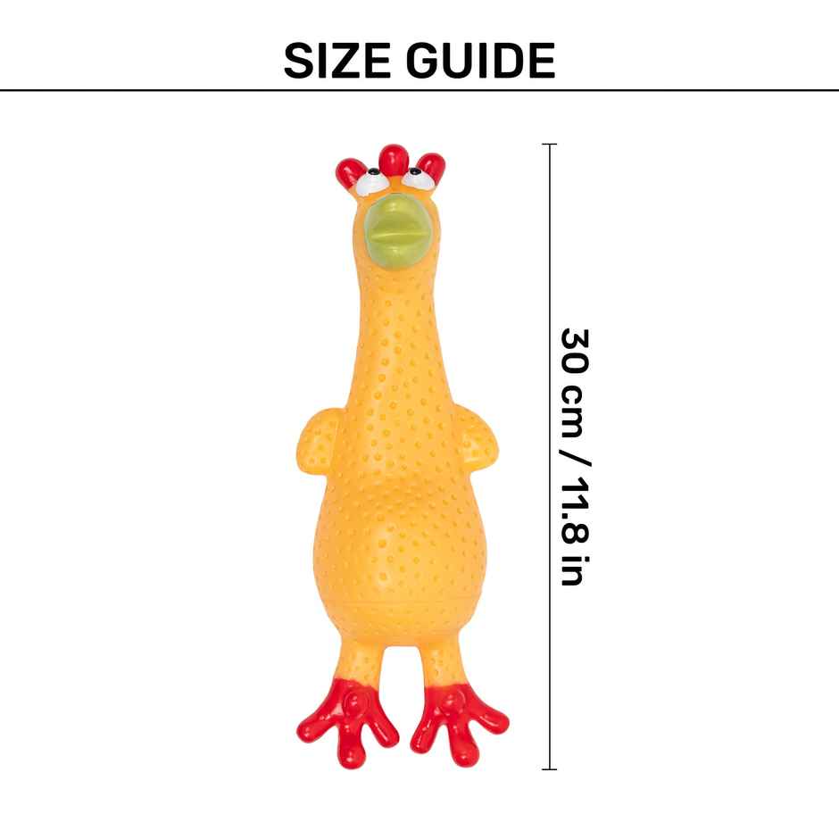 TLC Henny Penny Squeaky Chew Toy for Dogs Yellow