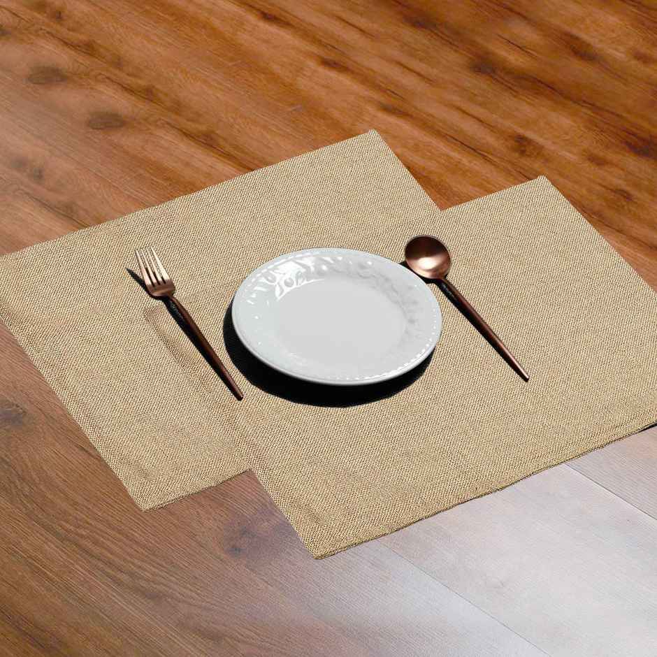 Lushomes Jute Table Mat - Beige | Jute Placemat | 12 x 18 inch