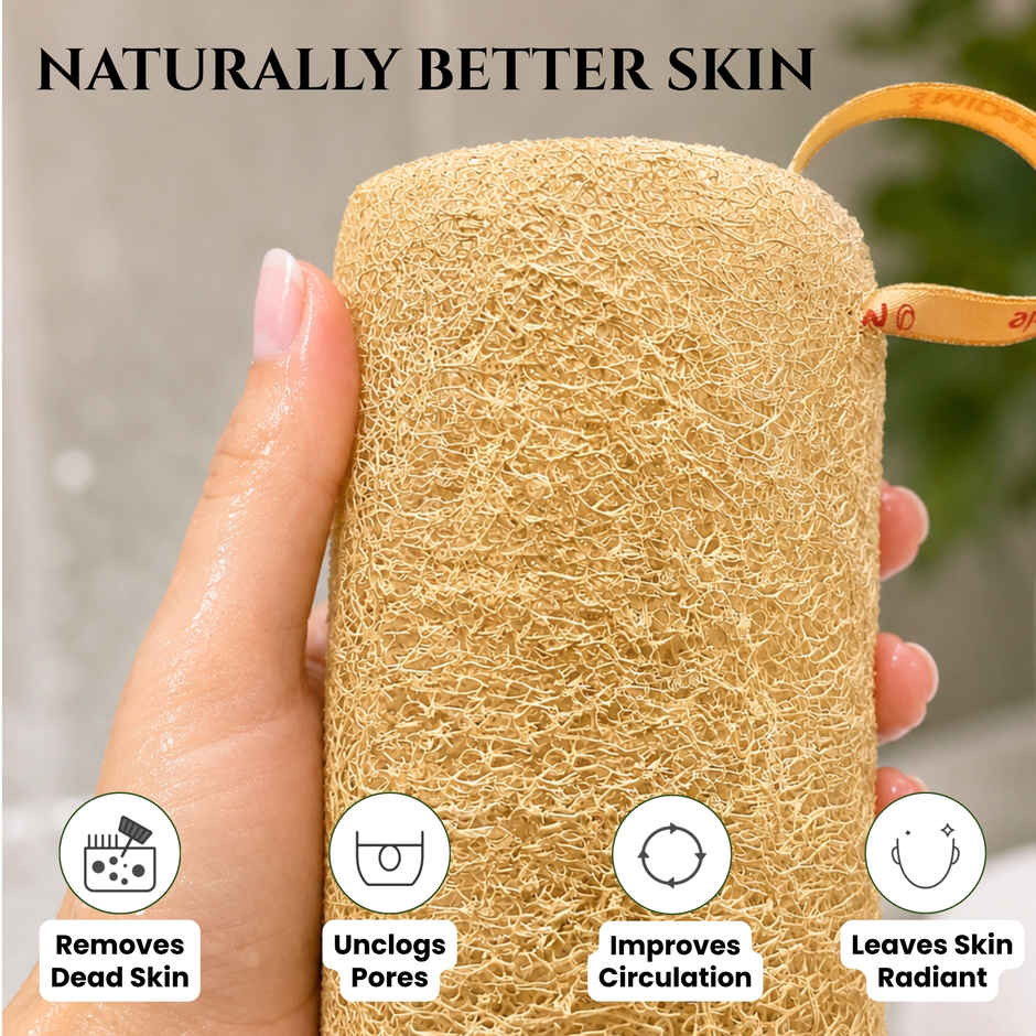Midazzle 100% Natural Body Scrubber Organic Loofah for Bathing | Long | MIOL6101