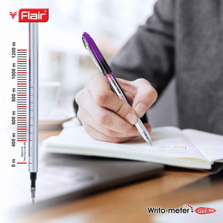 Flair Writometer Gel Pen Blue Pack Of 3