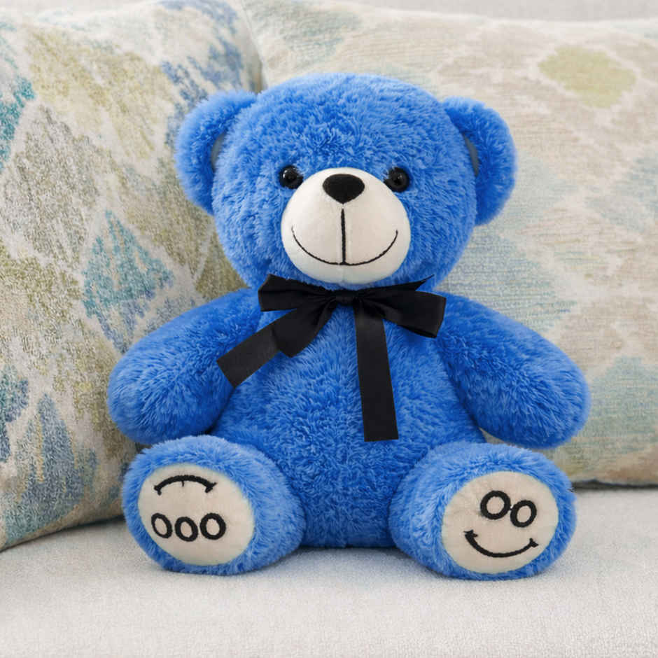Kidology Cute Teddy Plush Stuffed Toy | Blue - 20 cm