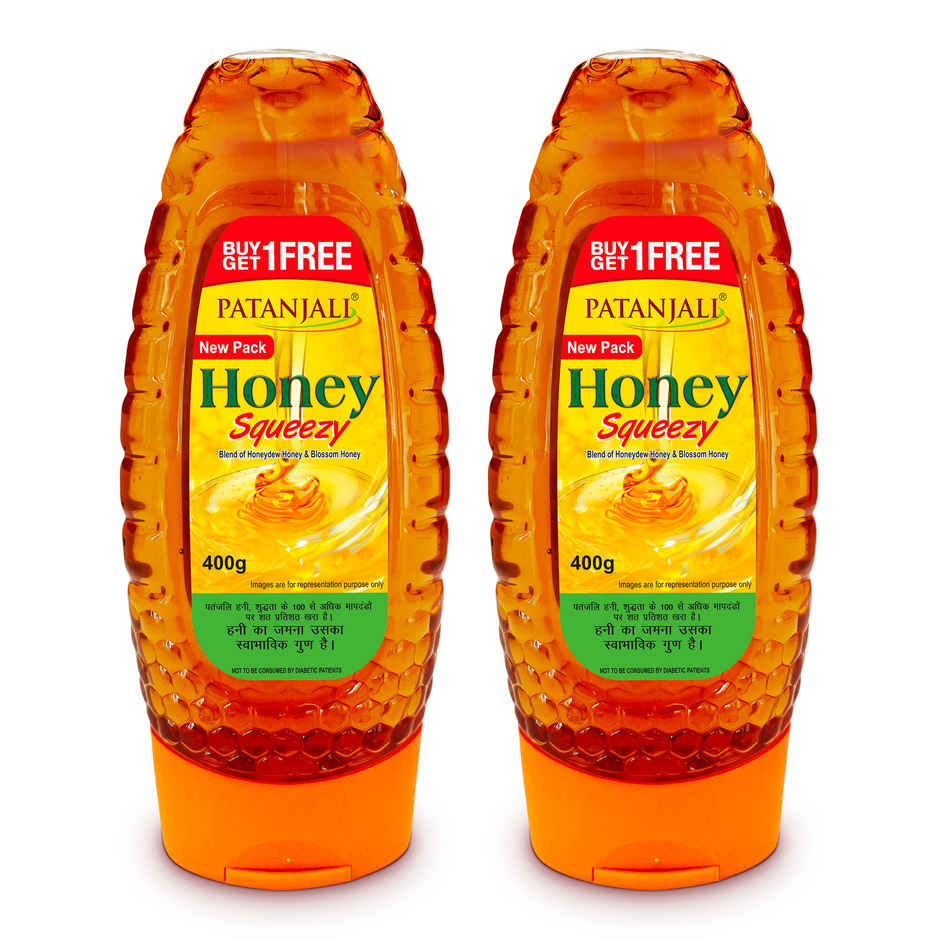 Patanjali Natural Honey Squeeze Pack- No Added Sugar