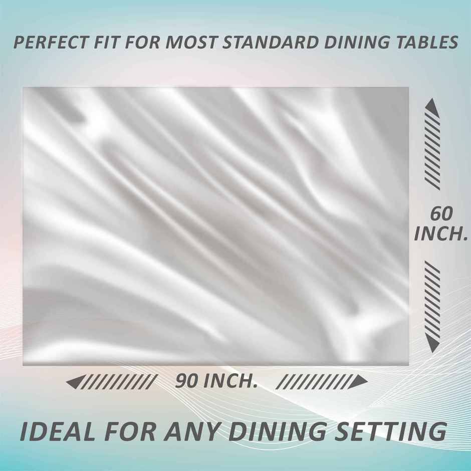Kuber Industries 6 Seater Dining Table cover for Home Decor | Transparent