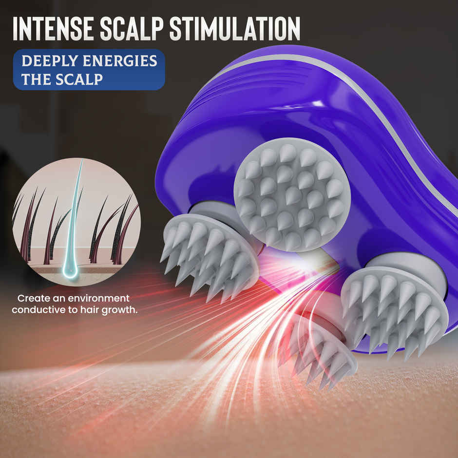 Aroma Head Massager For Scalp I Electric Scalp Massager For Hair Growth I Body Massager | Blue