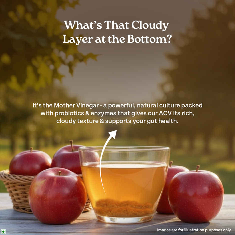 A TATA Product Organic India Apple Cider Vinegar with Mother of Vinegar | Made from Spanish Apples