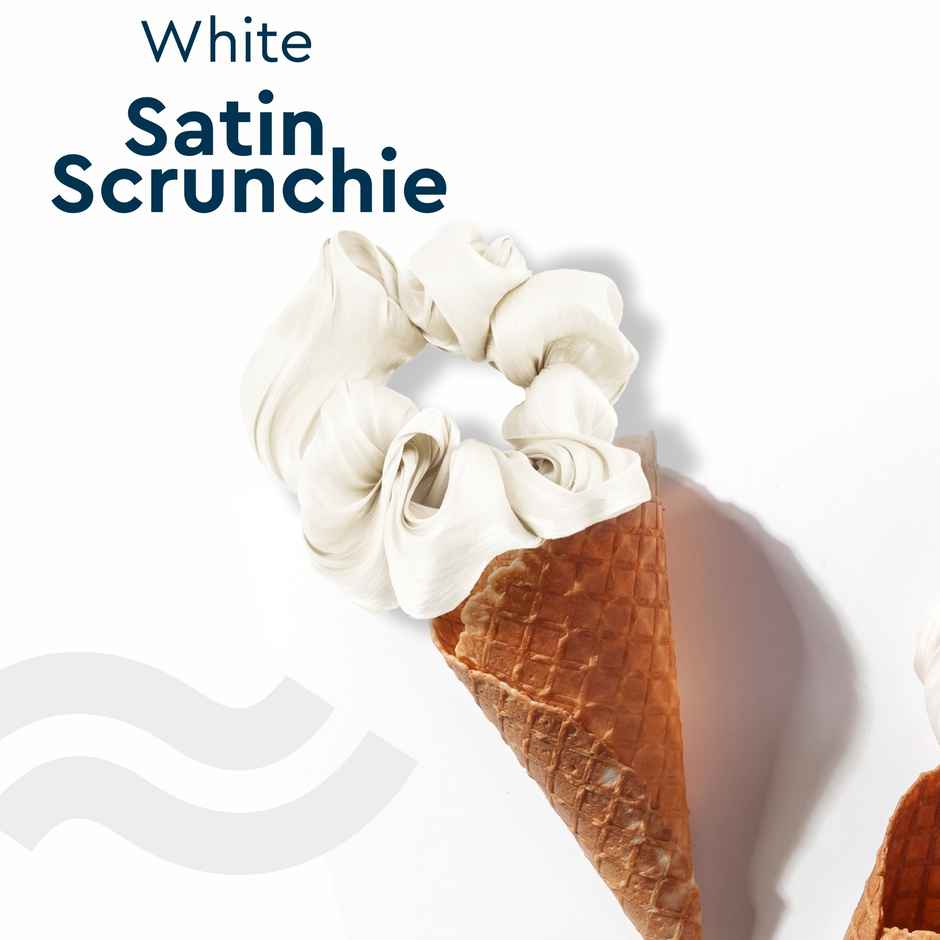 GUBB Satin Scrunchies - White