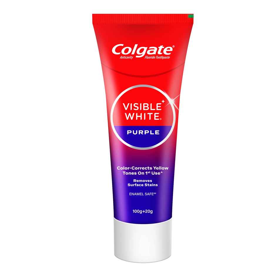 Colgate Visible White Purple Toothpaste | Color-Corrects Yellow Tones