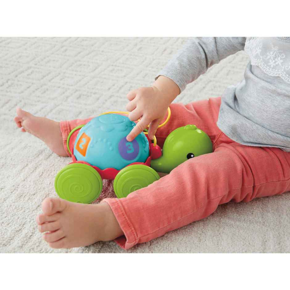 Mattel Games Fisher Price Pull Along Turtle Baby And Toddler Pull Toy