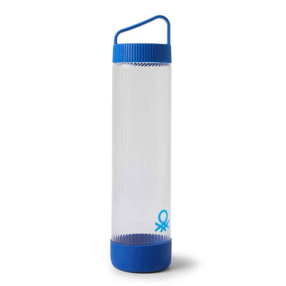 United Colors of Benetton Glass Water Bottle Silicone Base Leakproof BPA Free Durable