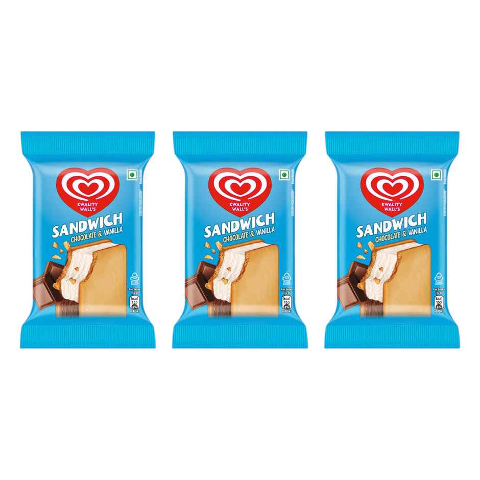 Kwality Wall's Chocolate & Vanilla Ice Cream Sandwich Combo