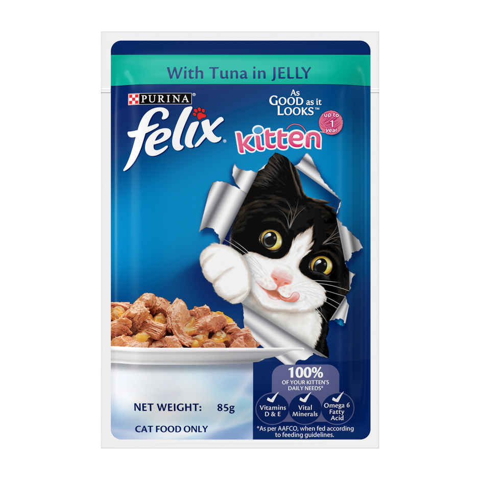 Felix Tuna Jelly Wet Cat Food Kitten | Complete & Balanced