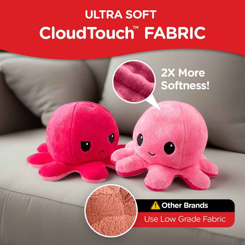 Michelle's Reversible Octopus Plush Soft Toy for Kids and Adult | Perfect For Gifting