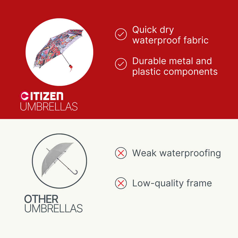 Citizen 3 Fold Manual Kids Umbrella Spiderman Print