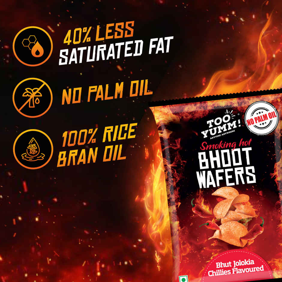 Too Yumm! Bhoot Wafers | Bhut Jolokia flavour | Spicy Chilli Potato Chips