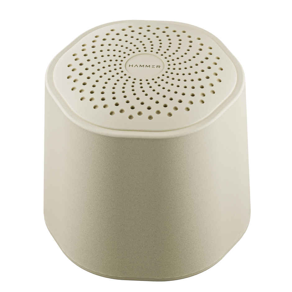 Hammer Drop Go Portable Indoor Bluetooth Speaker | 5W | BT v6.0 | Up to 32H Playtime | Beige