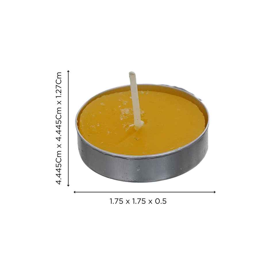 Scented Tea Light Candles | Lemon | Set Of 10 | eCraftIndia