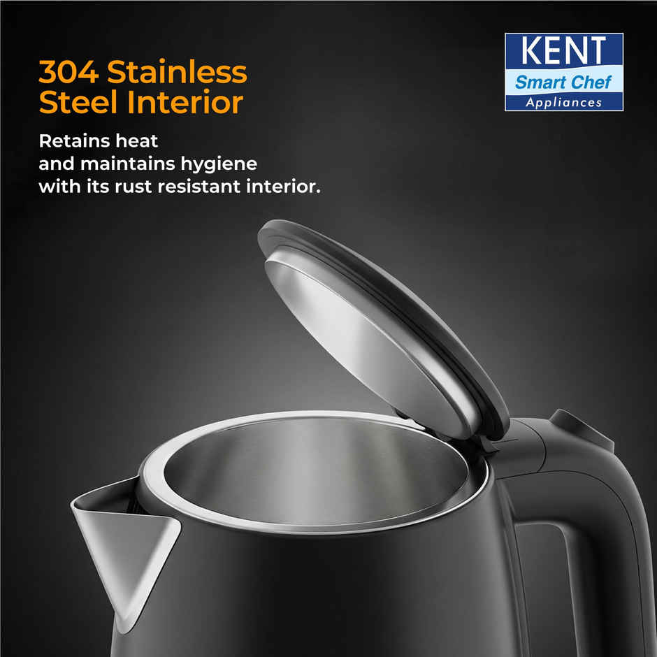 KENT Bliss Electric Kettle | 1500W Power & 1.5L Capacity | Cool Touch Exterior & SS 304 Inner Body
