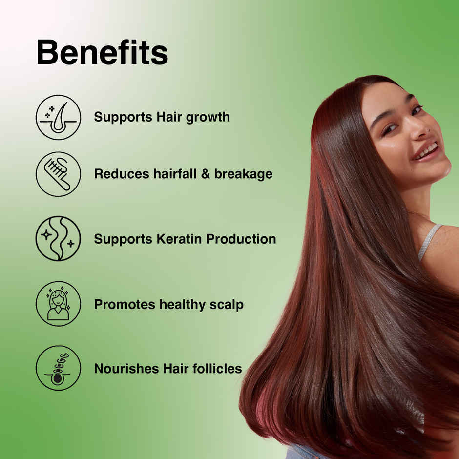 OYB Hair, Skin & Nail Support with Biotin, Zinc & NAC for Hair Growth