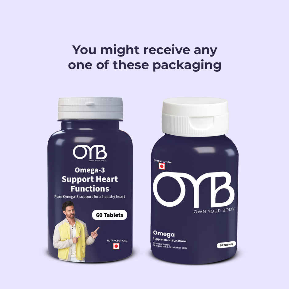 OYB Omega Fish Oil with 1000 mg Omega-3 (EPA & DHA) | 60 Softgels | OYB Omega