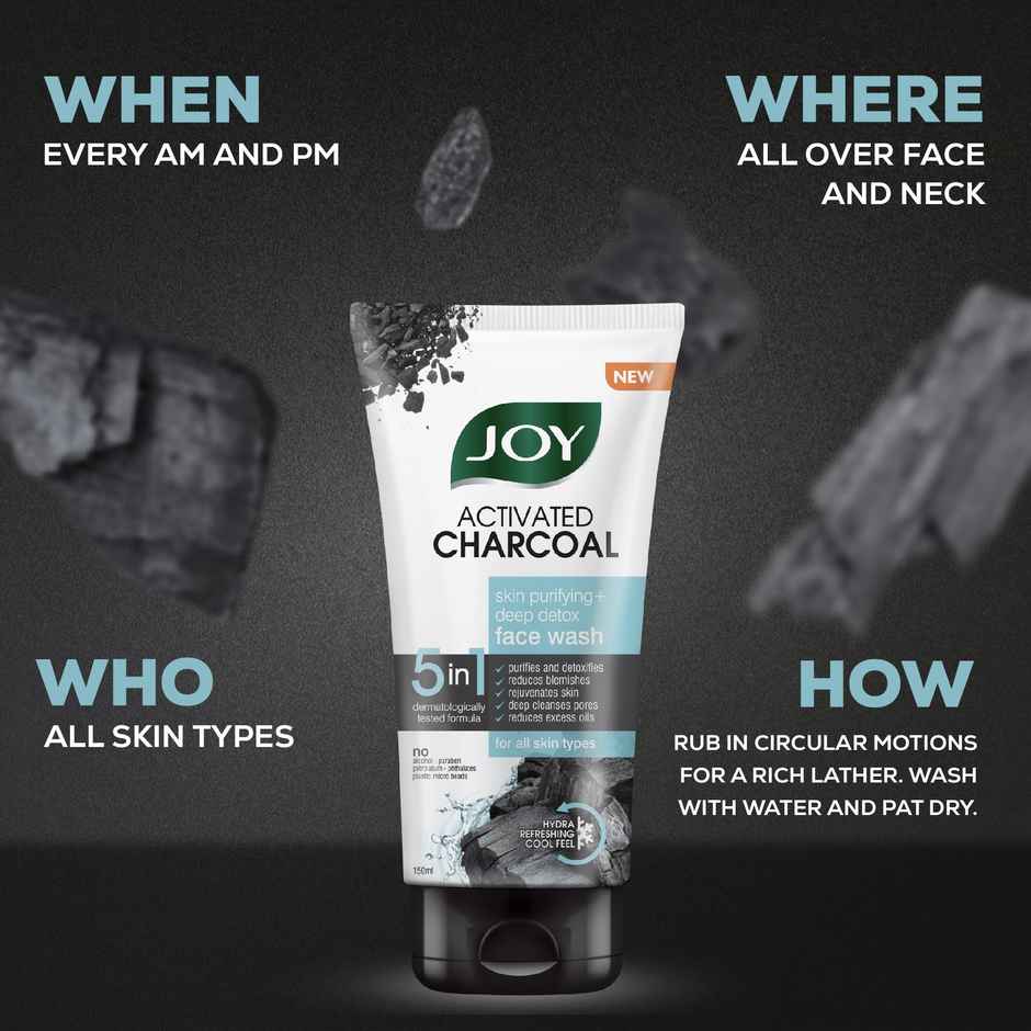 JOY Activated Charcoal Skin Purifying And Deep Detox Face Wash