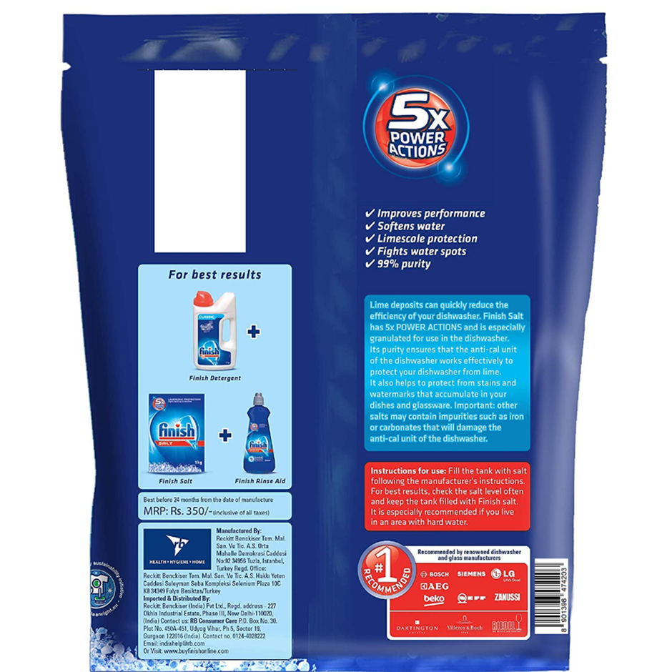 Finish Dishwasher Detergent Powder (1kg) & Finish Dishwasher Salt (2kg) Combo