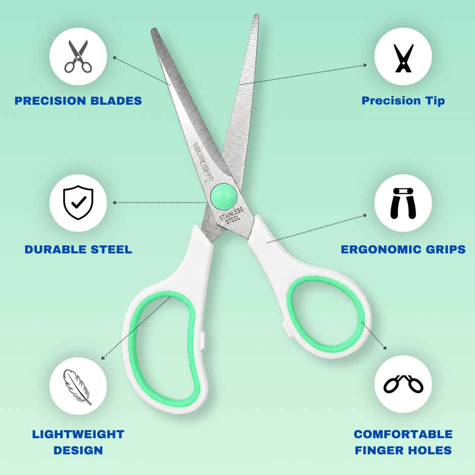 Midazzle Multi Purpose Scissor Large Stainless Steel, Sharp Blades | Comfortable Grip | MISC5305