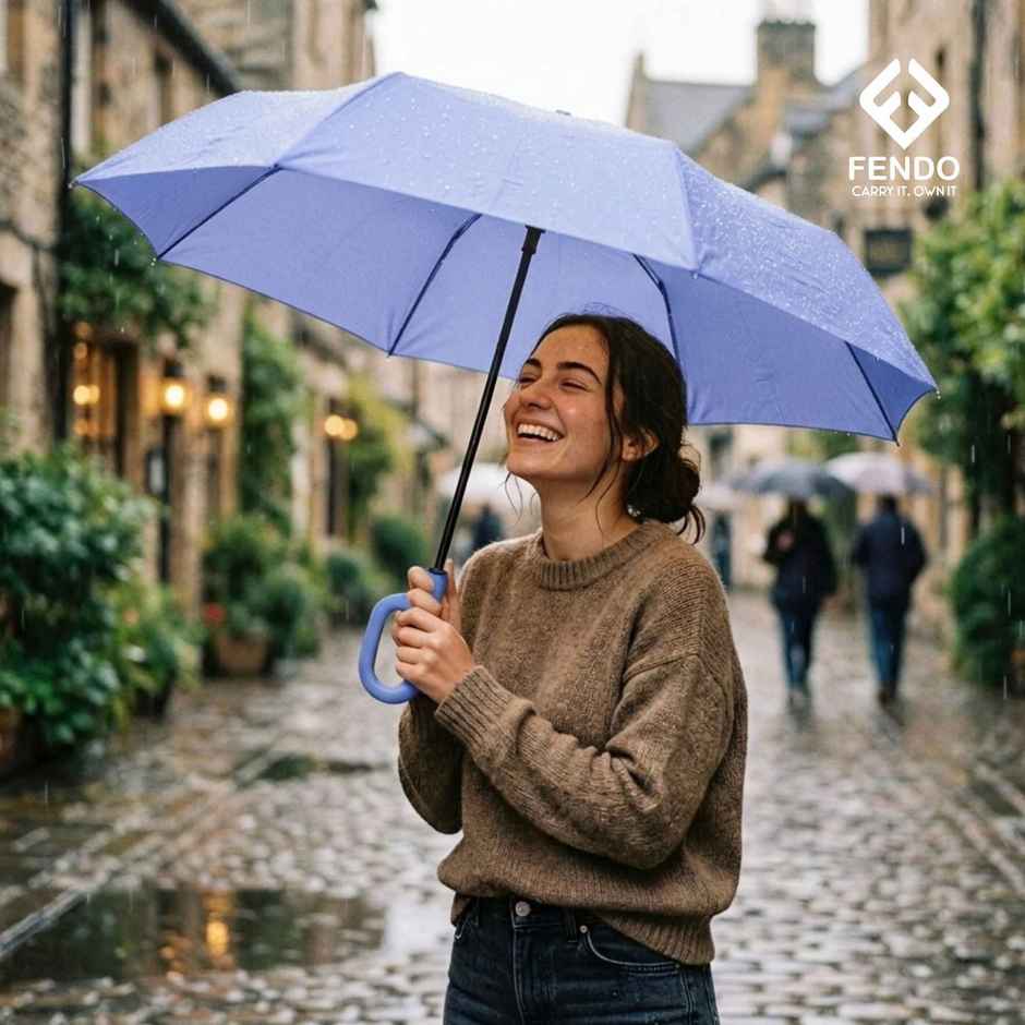 Fendo Clutch Umbrella | Blue | 20 Inch | 3 Fold