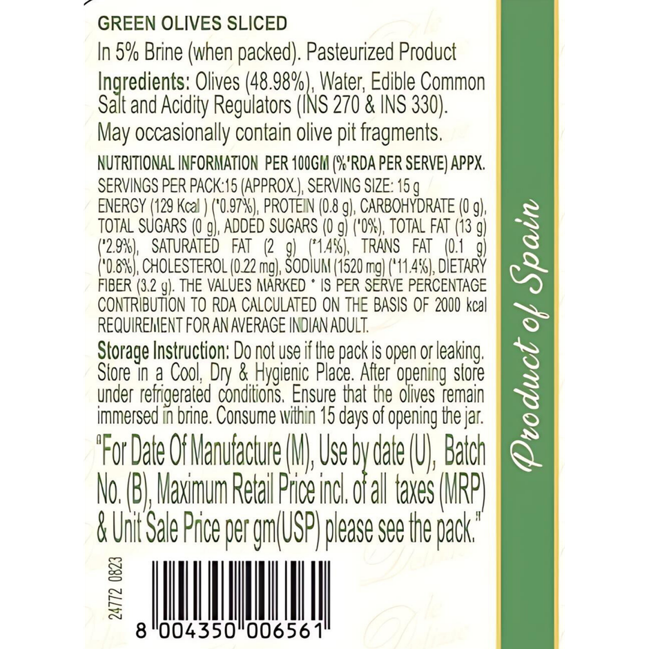 Pasta ZARA Sliced Green Olives