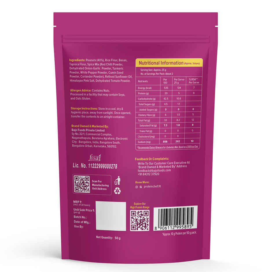 Protein Chef Crunchy Coated Peanuts | Masala Roasted Healthy Snacks