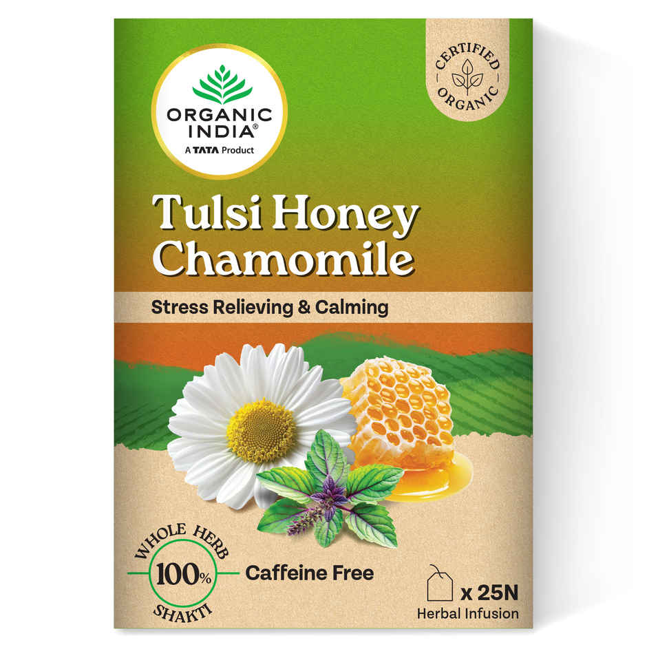 Organic India Tulsi Honey Chamomile Herbal Infusion Bags